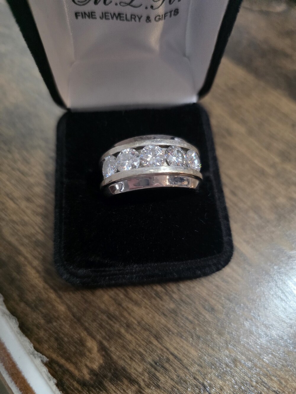 Fine Jewelry White Crystal Channel-Set Ring